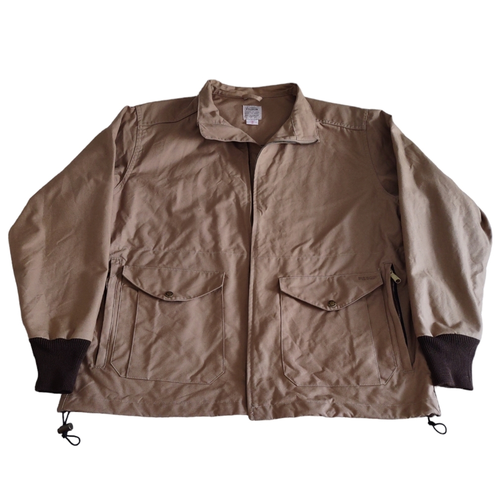 C.C. Filson XL Tan Full Zip Bomber Jacket Style 20002